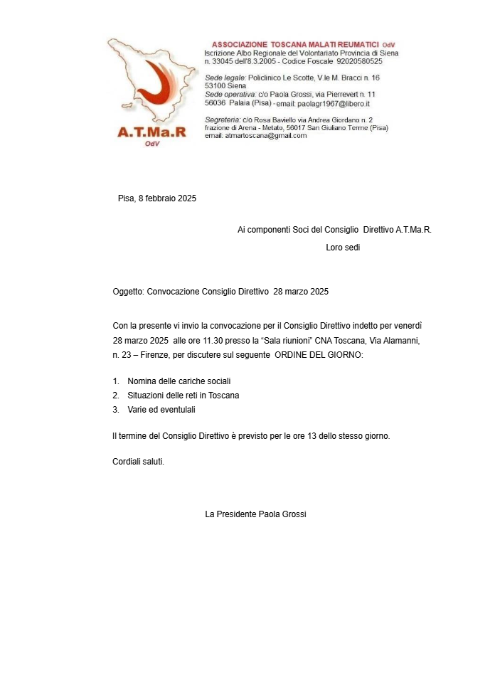 Convocazione Regionale