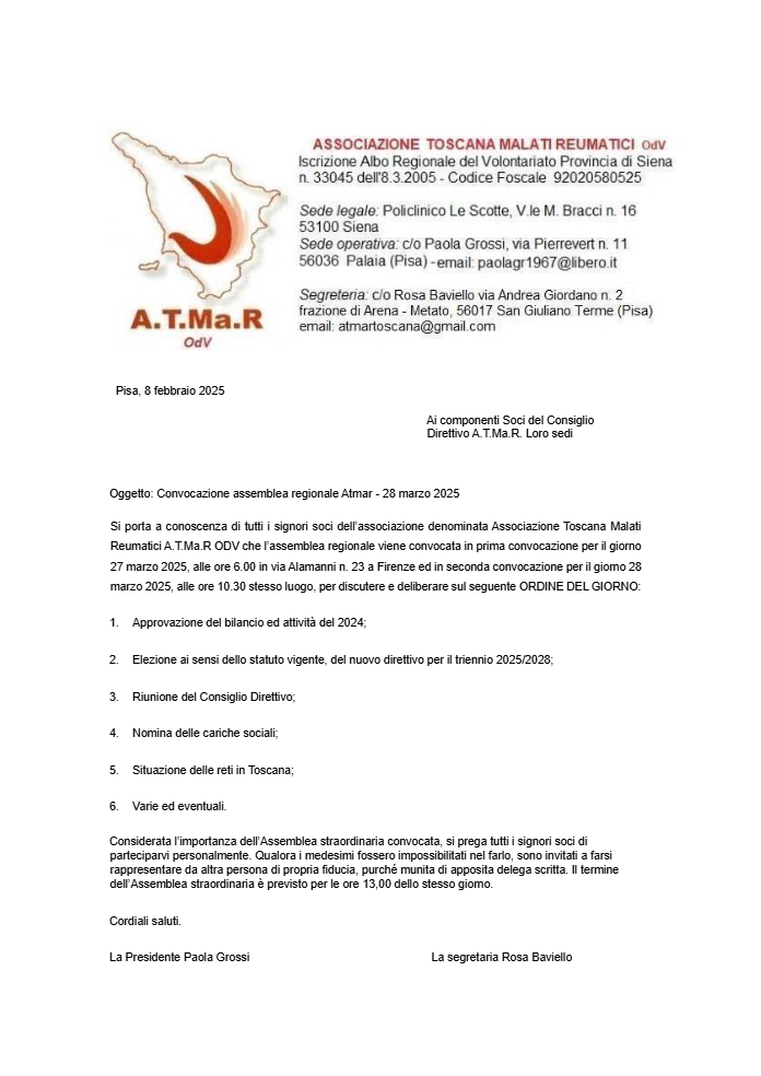 Convocazione Regionale